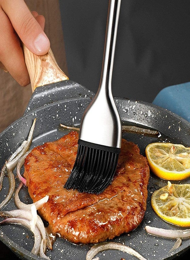 we3 Basting Brush - Grilling BBQ Baking, Pastry and Oil Stainless Steel Brushes for Kitchen Cooking & Marinating, Dishwasher (12 Inch Black Pack of 1) - Image 5